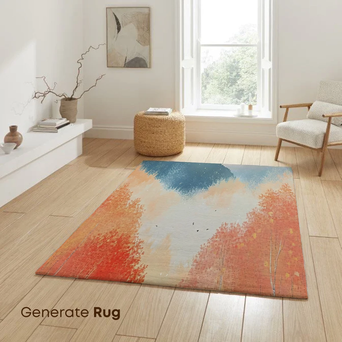 Autumnal Whisper: Birch Trees in Misty Hues - Image 6