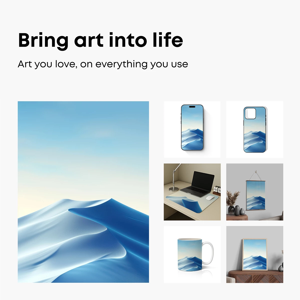 Ethereal Blue Dunes: A Digital Odyssey - Image 2