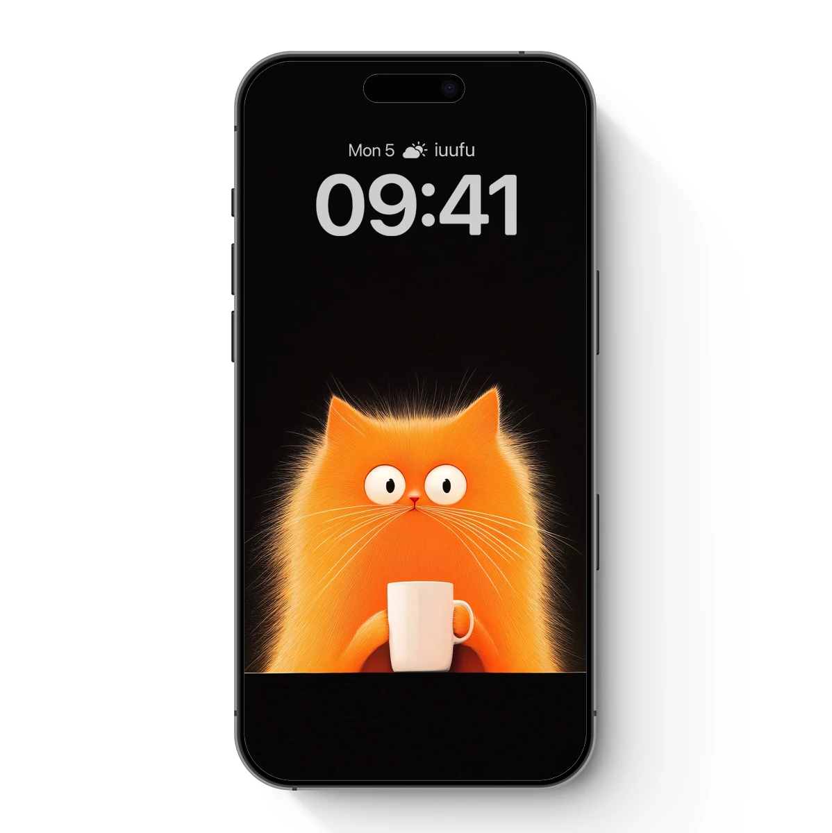 Cozy Cat with Coffee: Whimsical Cartoon Charm