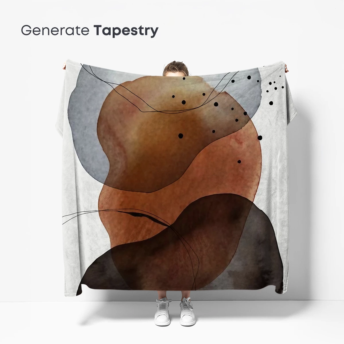 Abstract Watercolor Fusion: Layers of Earth Tones - Image 5