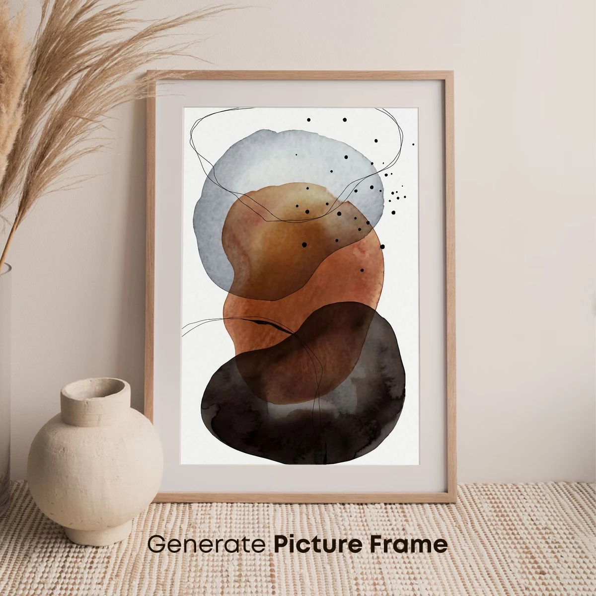 Abstract Watercolor Fusion: Layers of Earth Tones - Image 7