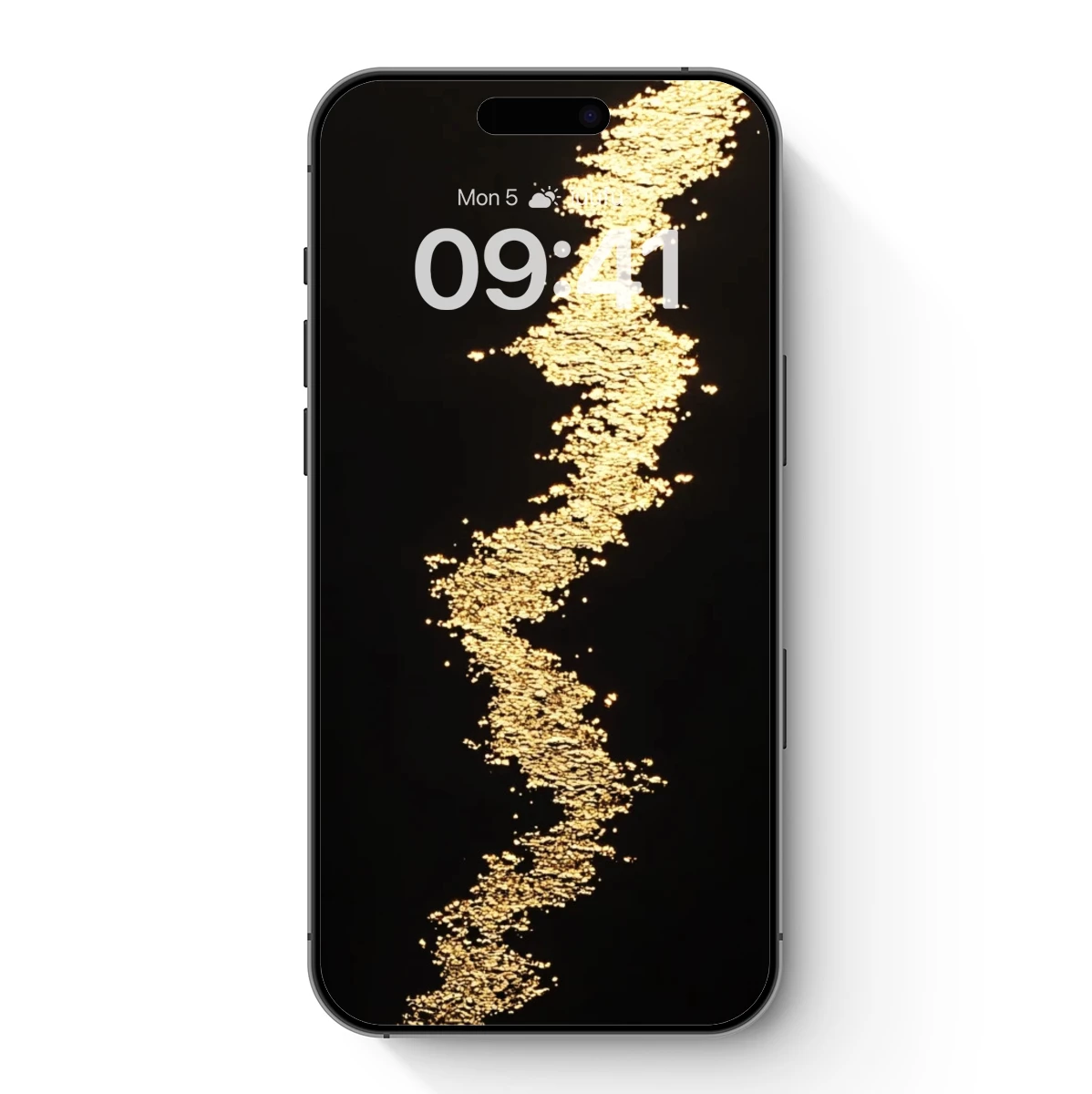 Golden Serpent: Night Water Reflections