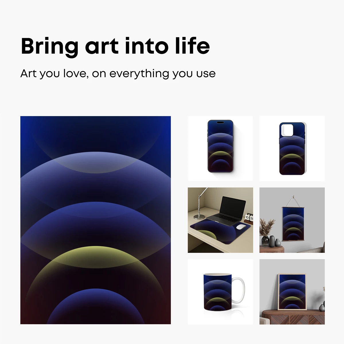 Eclipse Symphony: Harmonic Shadows in Blue - Image 2