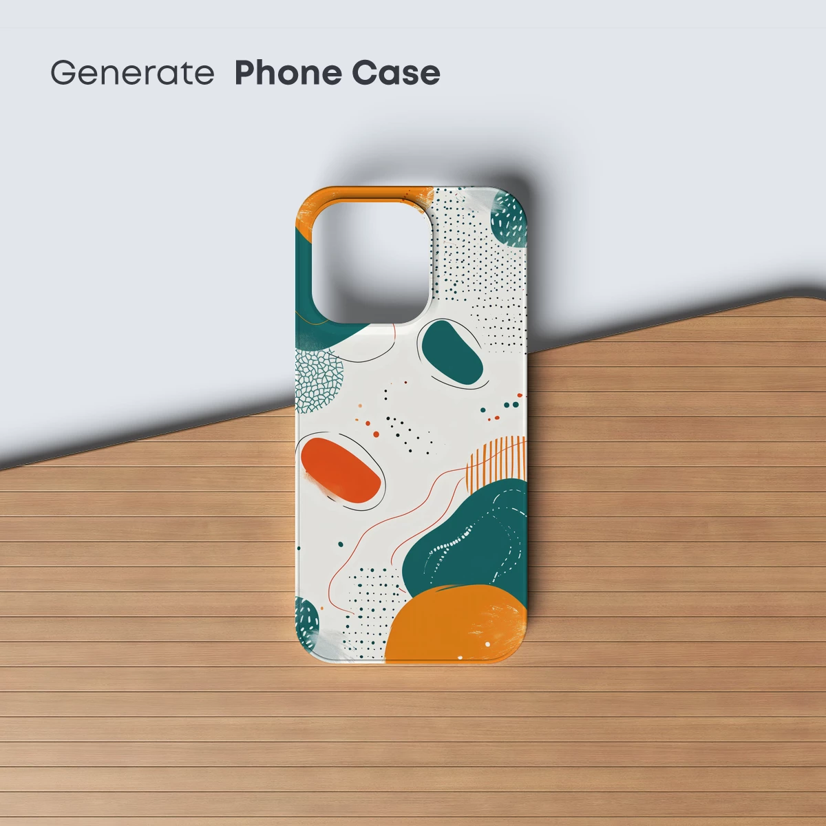 Abstract Teal and Orange Harmony - Image 3