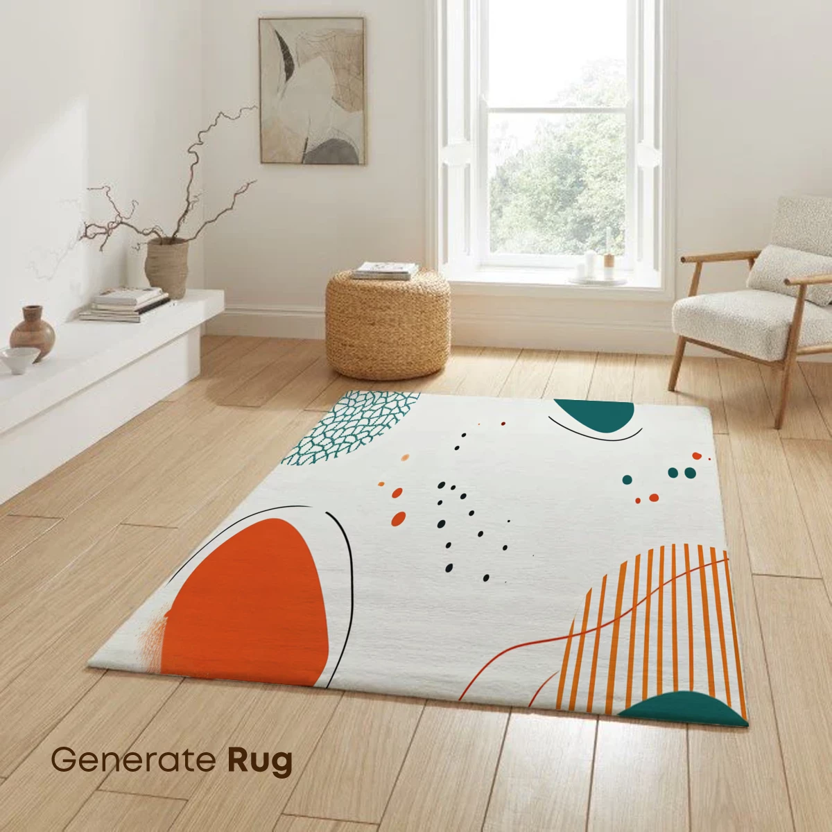 Abstract Teal and Orange Harmony - Image 6