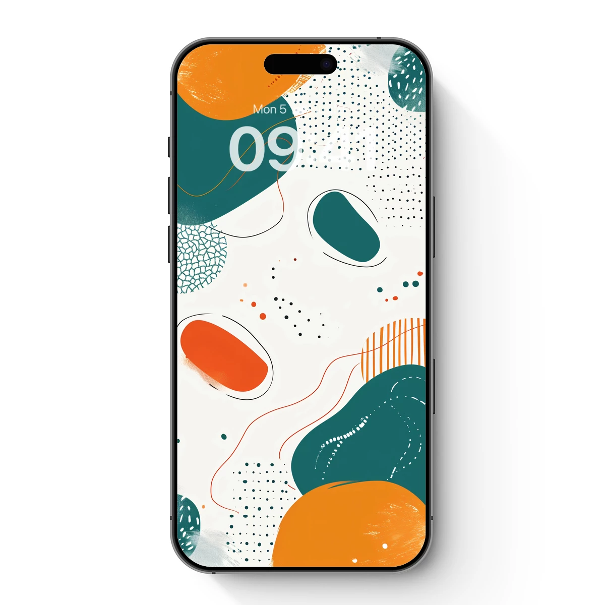 Abstract Teal and Orange Harmony