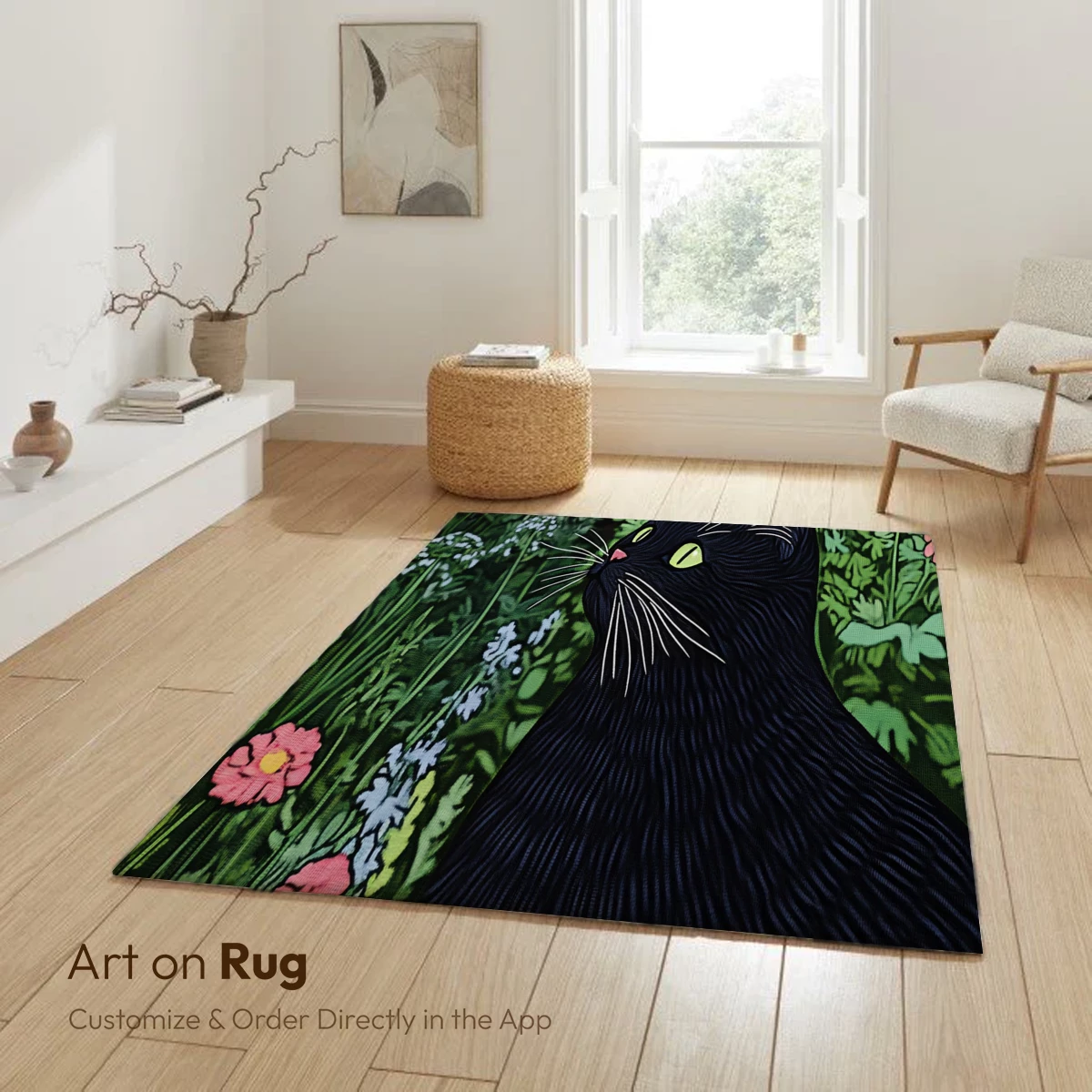 Enchanted Garden Cat: Whimsical Floral Fantasy - Image 5