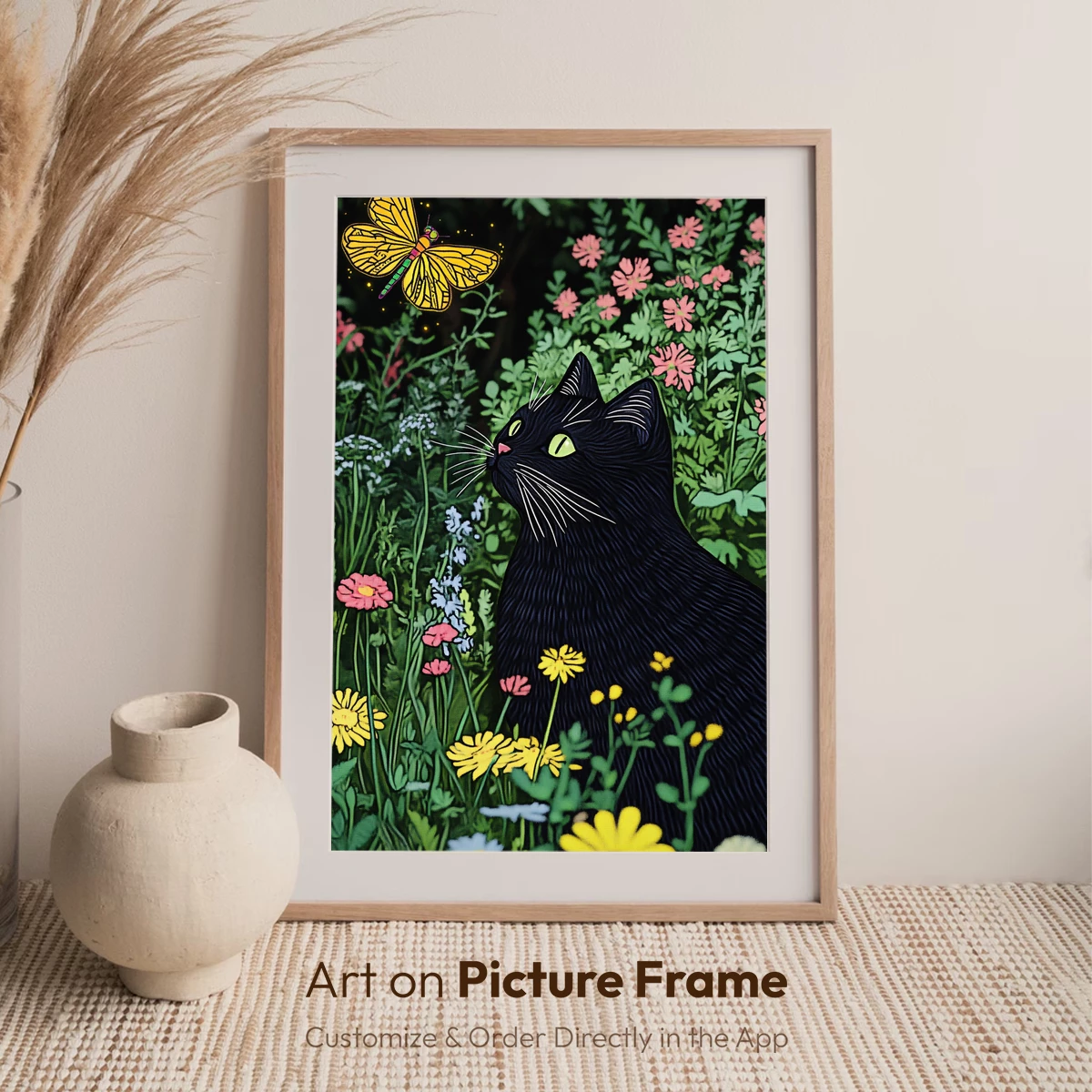 Enchanted Garden Cat: Whimsical Floral Fantasy - Image 6