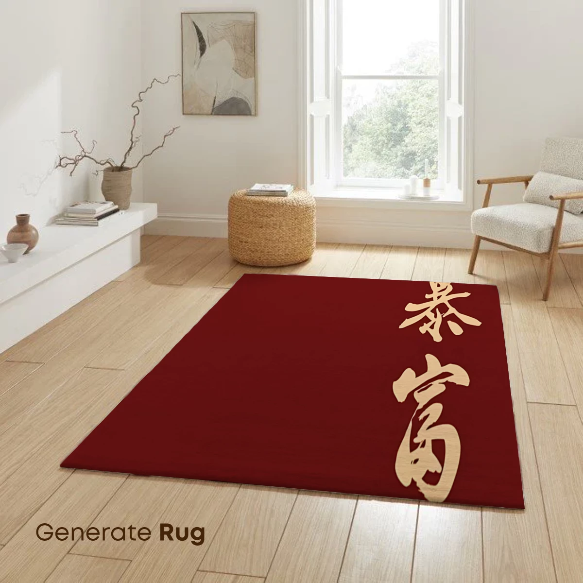 Golden Calligraphy on Crimson: Harmony of Tradition and Modernity - Image 6