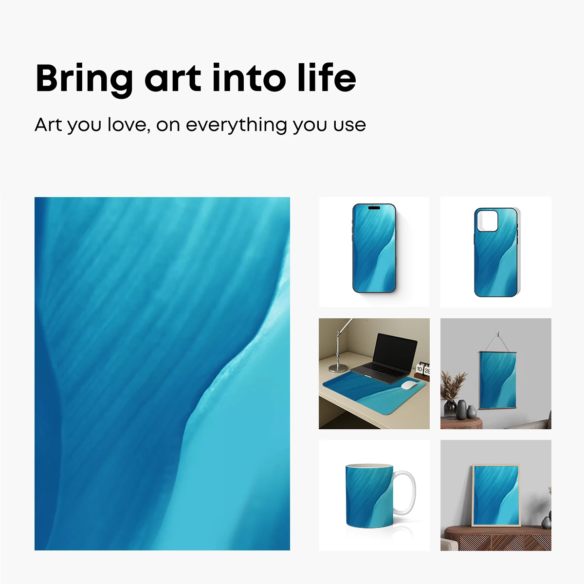 Azure Depths: Ethereal Ice Sculpture - Image 2