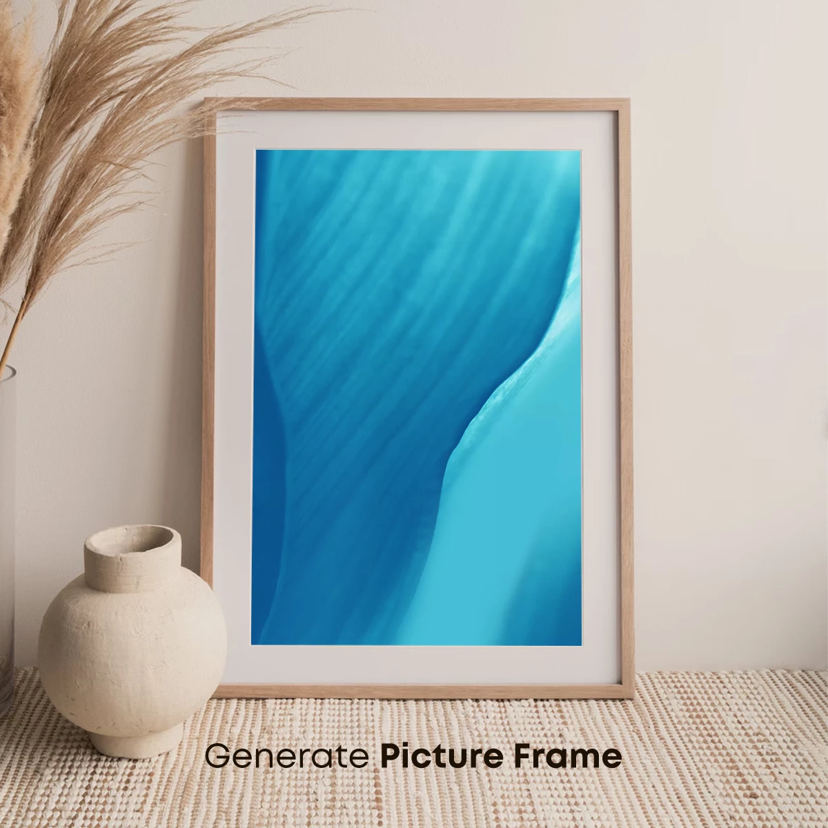 Azure Depths: Ethereal Ice Sculpture - Image 7