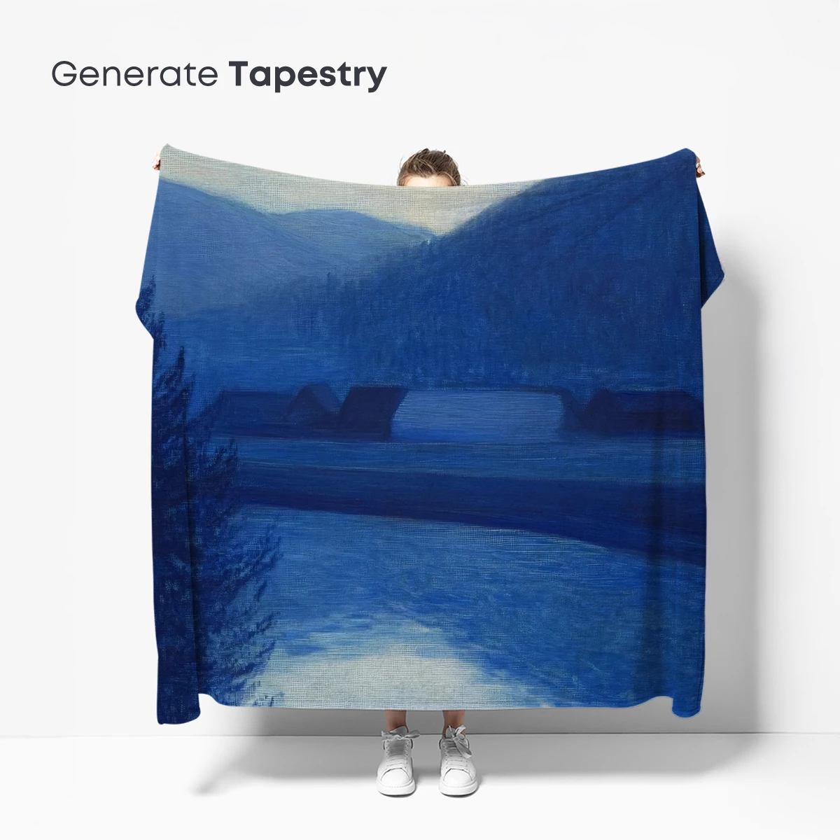 Blue Twilight Serenity: A Monochromatic Landscape Symphony - Image 5