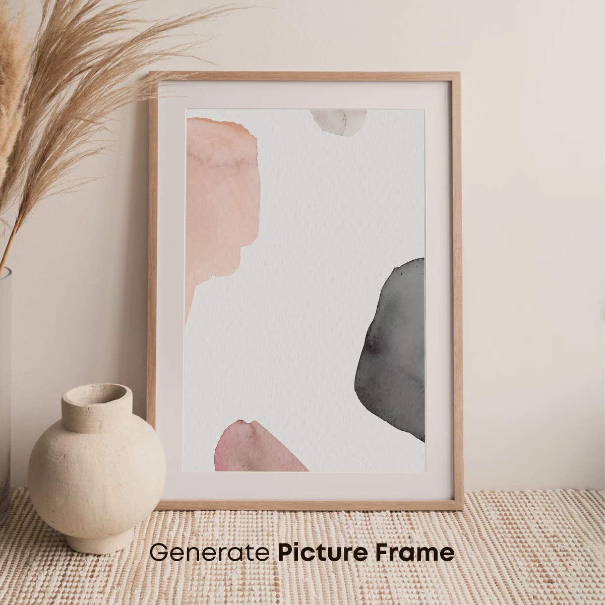 Abstract Watercolor Elegance: Soft Blots on Canvas - Image 7