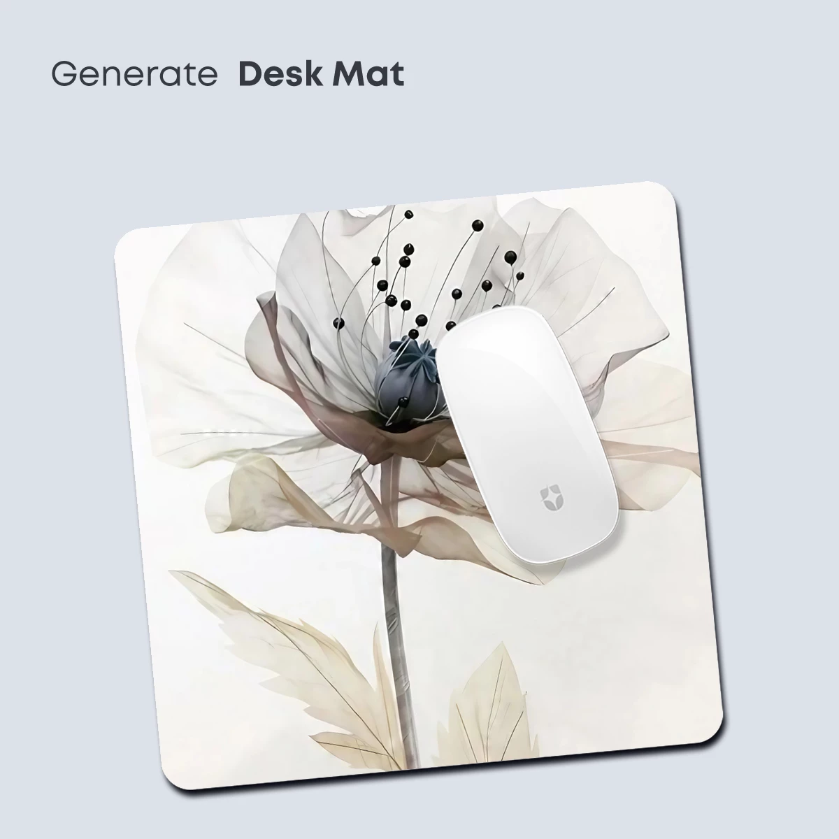 Ethereal Poppy: Monochrome Transparency Art - Image 4