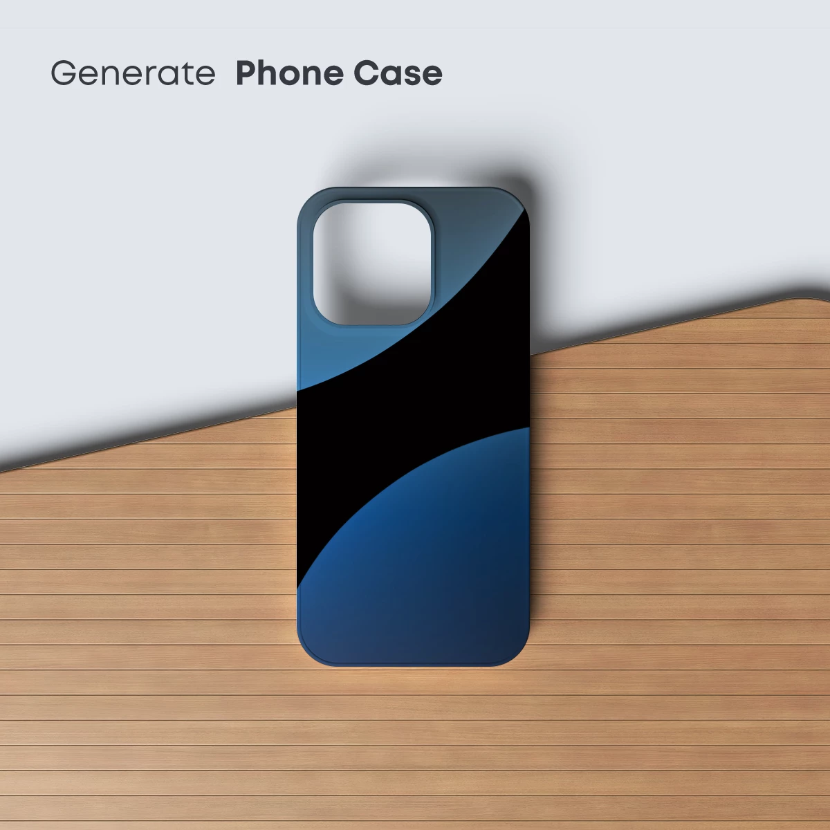 Eclipse of Serenity: Blue and Black Abstract Flow - Image 3