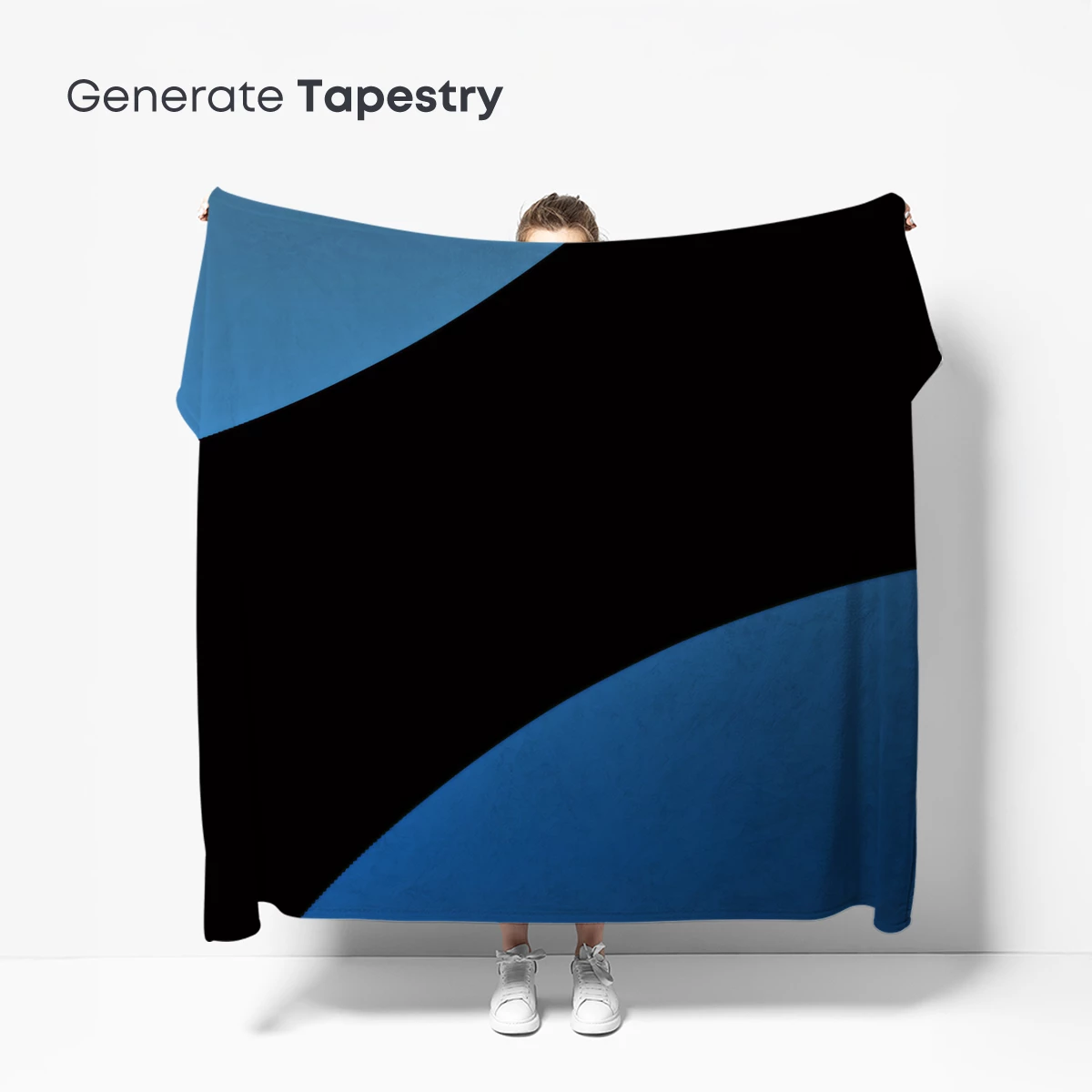 Eclipse of Serenity: Blue and Black Abstract Flow - Image 5