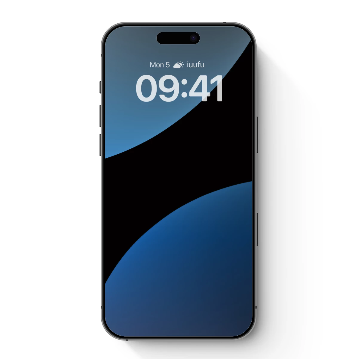 Eclipse of Serenity: Blue and Black Abstract Flow