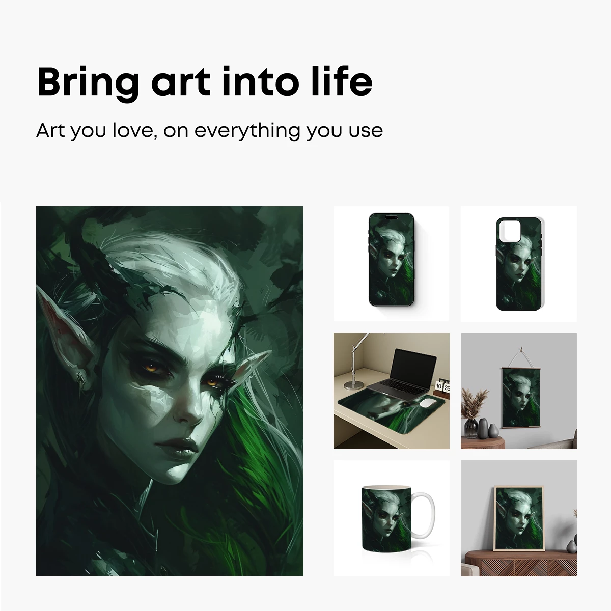 Elven Mystic in Verdant Shadows - Image 2