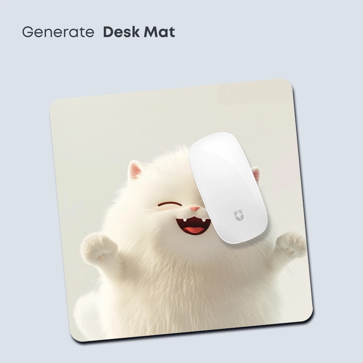 Fluffy Joy: Whimsical White Cat in Ecstatic Dance - Image 4