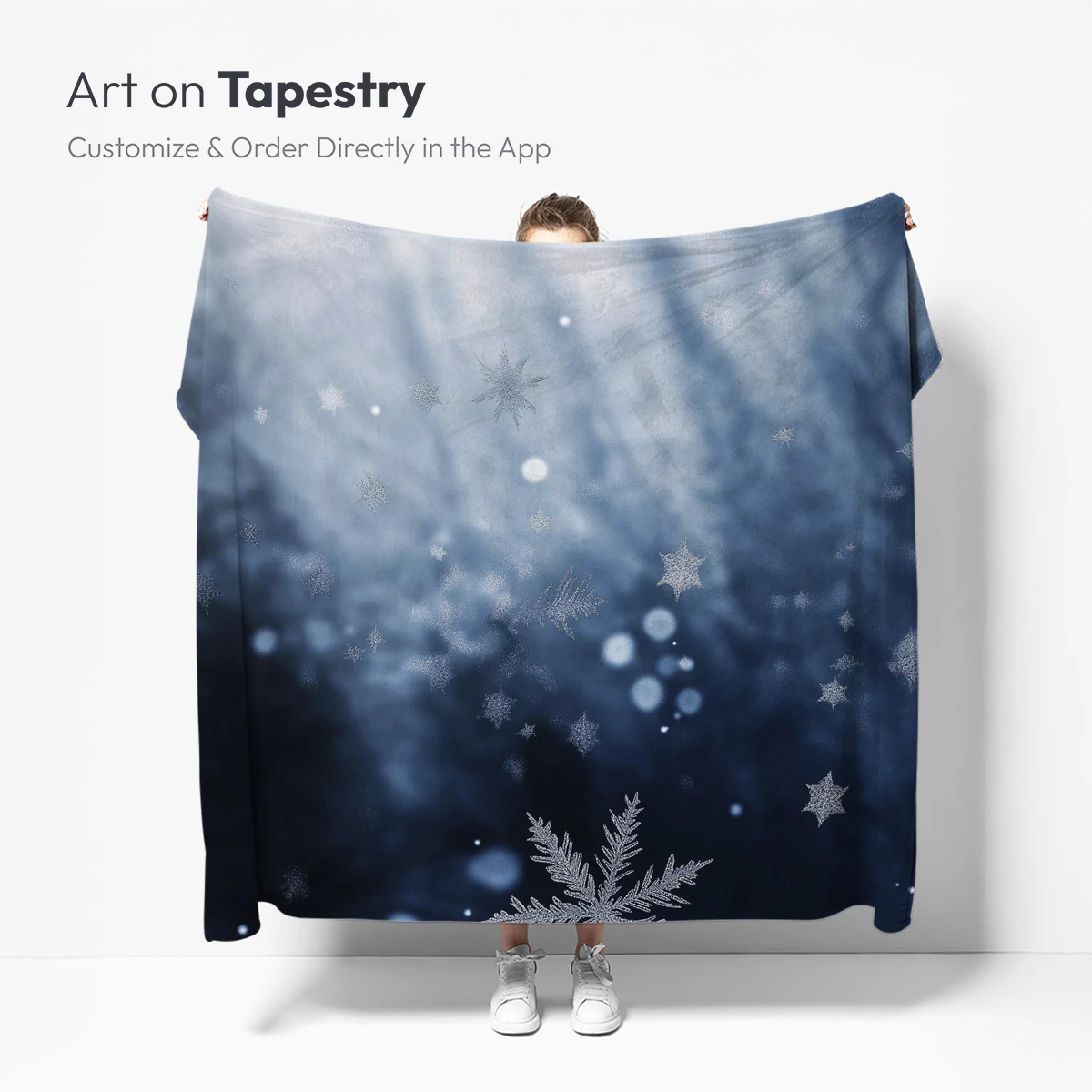 Frosty Symphony: Snowflakes in Twilight - Image 5