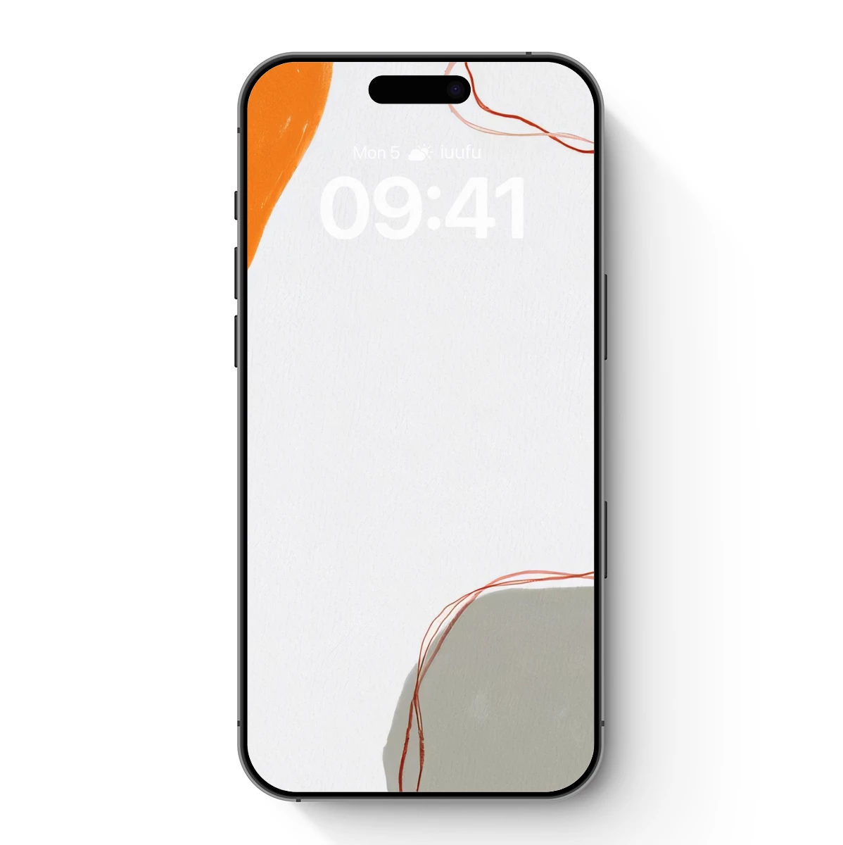 Abstract Canvas: Orange Circles and Crimson Threads