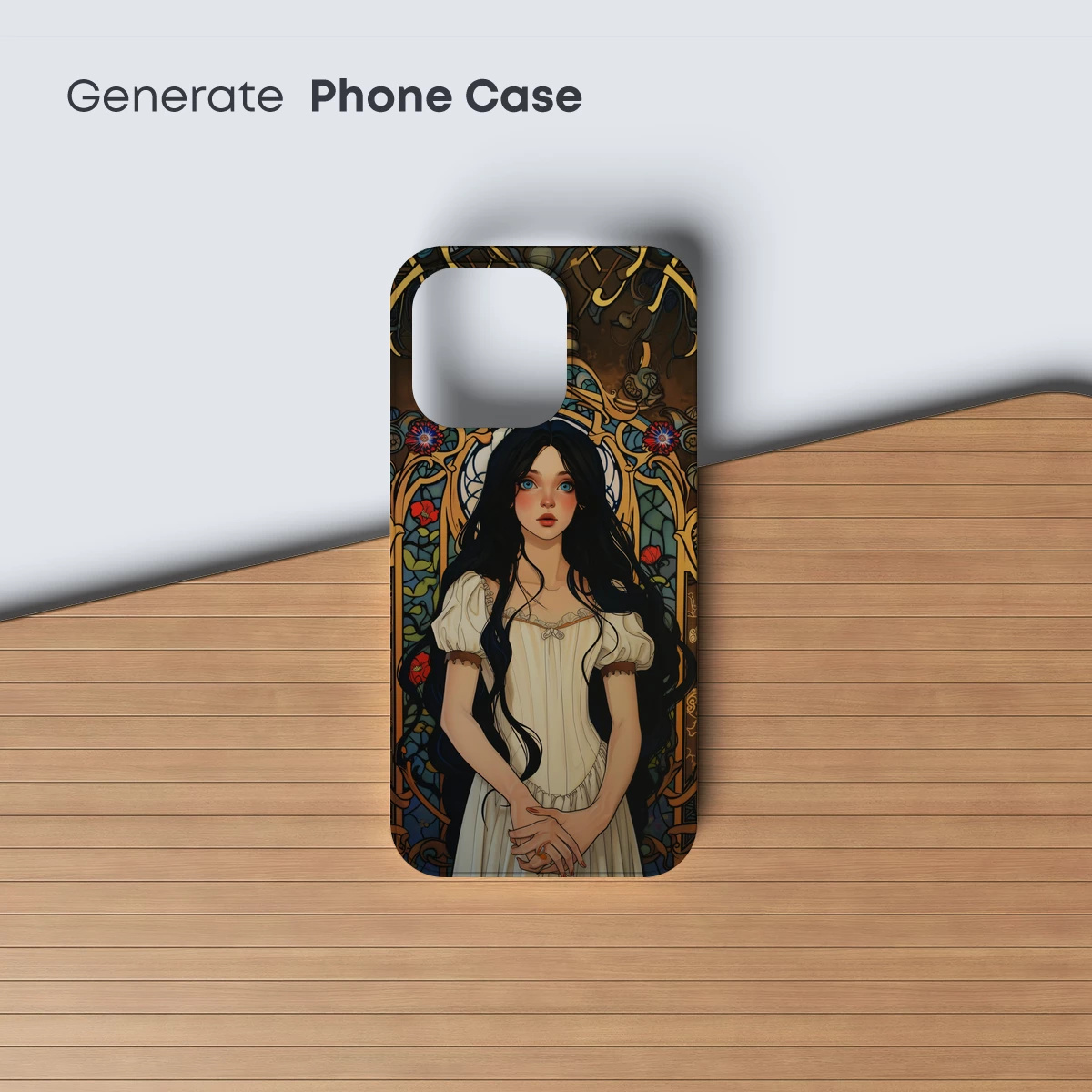 Art Nouveau Muse: Elegance in Stained Glass - Image 3