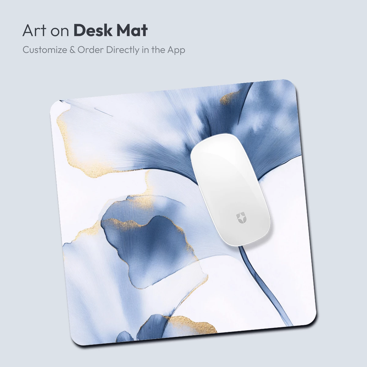 Ethereal Ginkgo Whispers in Blue and Gold - Image 3