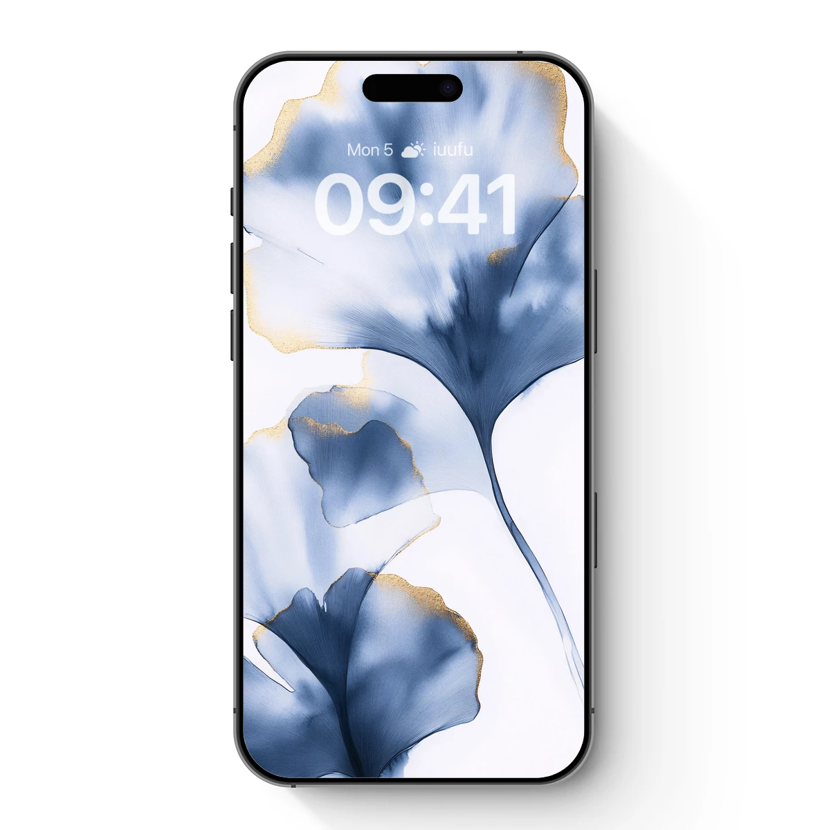 Ethereal Ginkgo Whispers in Blue and Gold - Image 7