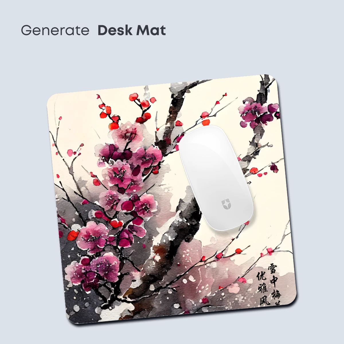 Elegant Winter Blossoms: Ink and Watercolor Harmony - Image 4