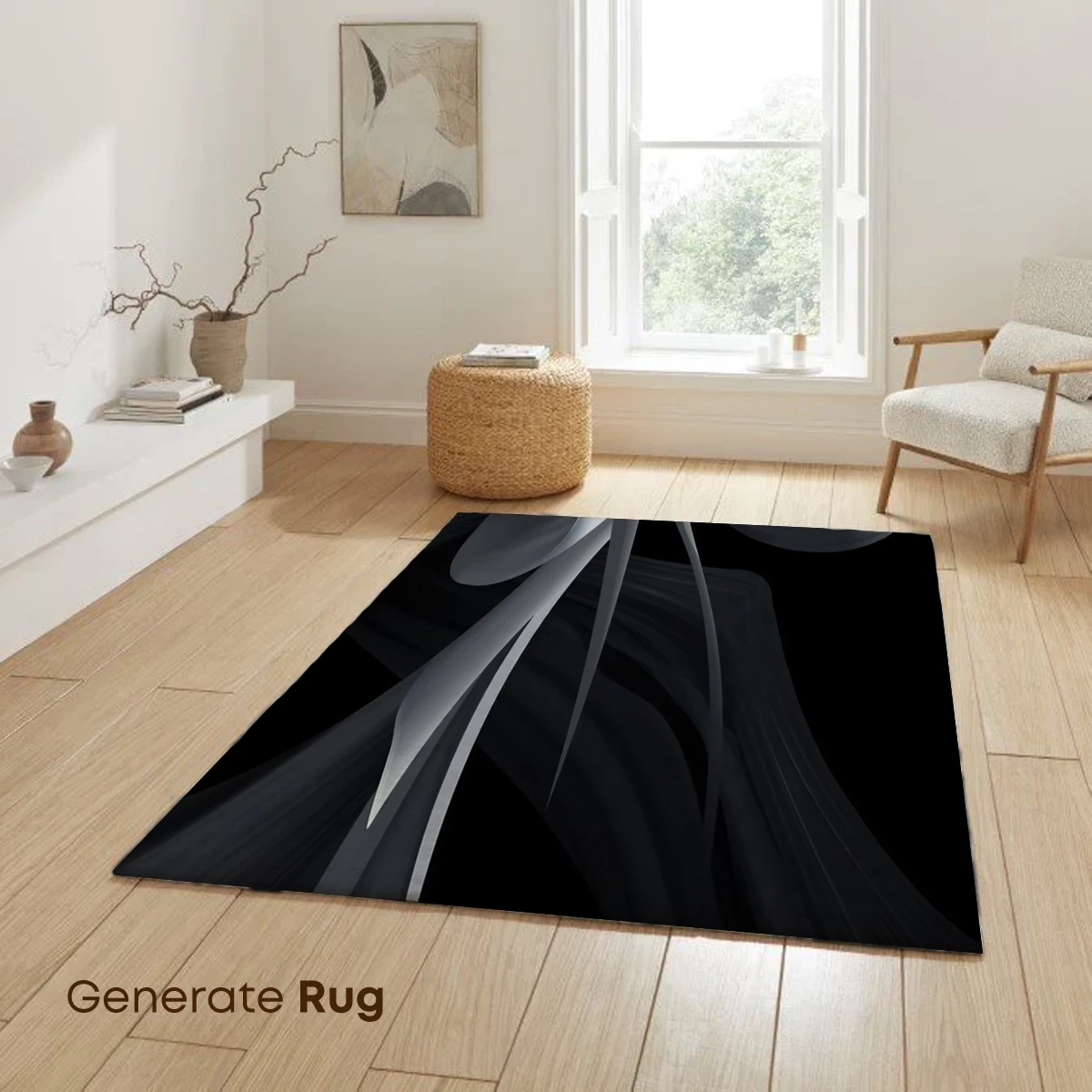 Ethereal Silk Dance: Abstract Flow in Monochrome - Image 6