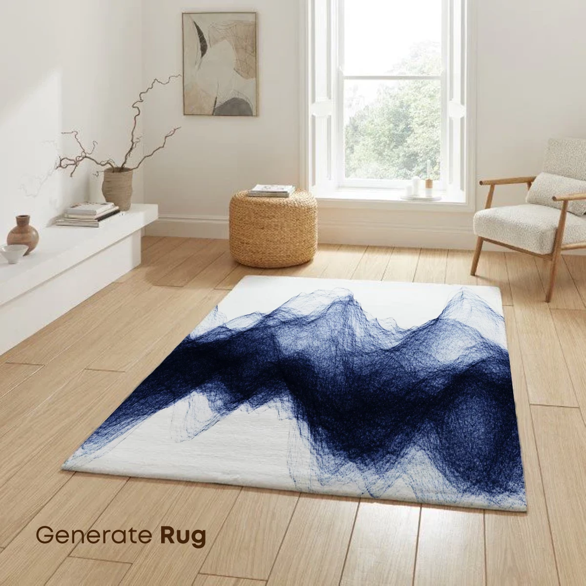 Ethereal Blue Waves: Digital Abstract Flow - Image 6