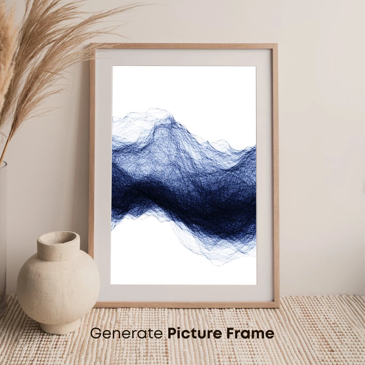 Ethereal Blue Waves: Digital Abstract Flow - Image 7