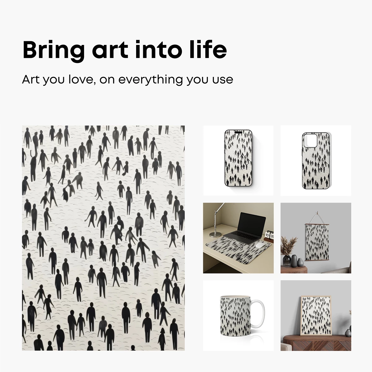 Crowd of Shadows: A Minimalist Exploration of Unity and Isolation - Image 2