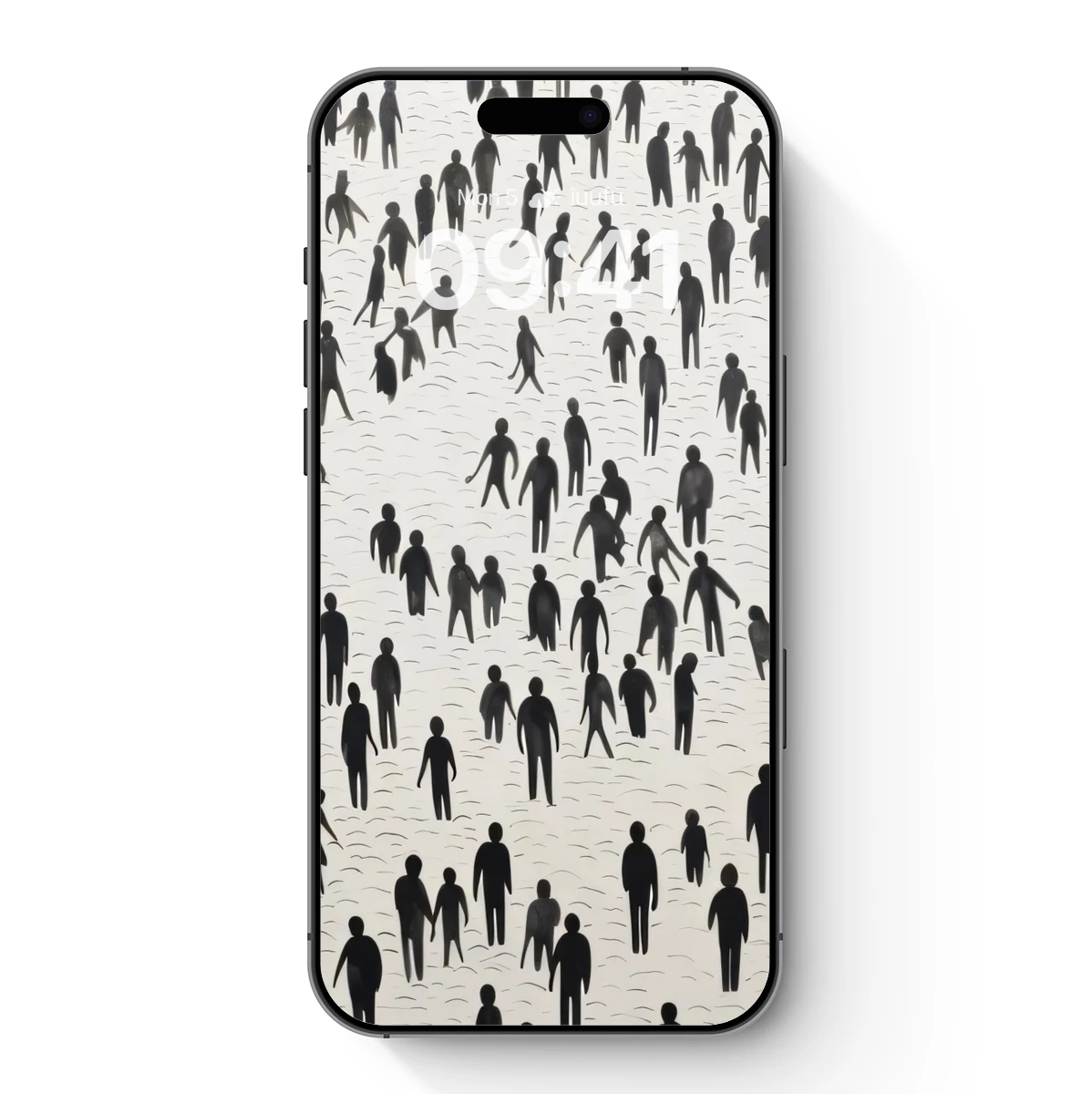 Crowd of Shadows: A Minimalist Exploration of Unity and Isolation