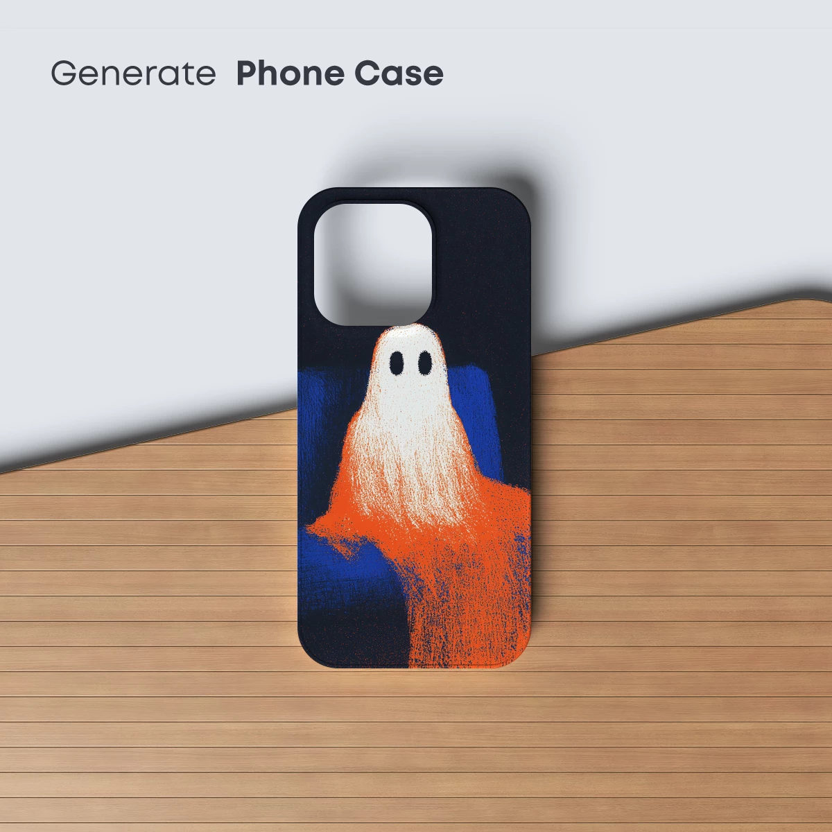 Ghostly Glow: Orange and Blue Haunt - Image 3