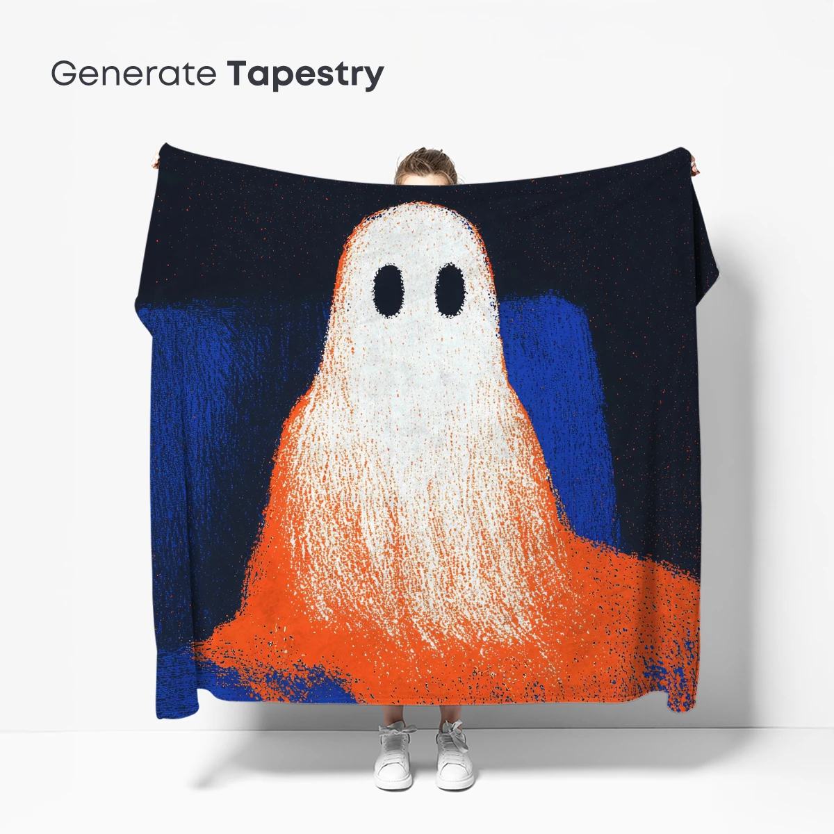 Ghostly Glow: Orange and Blue Haunt - Image 5