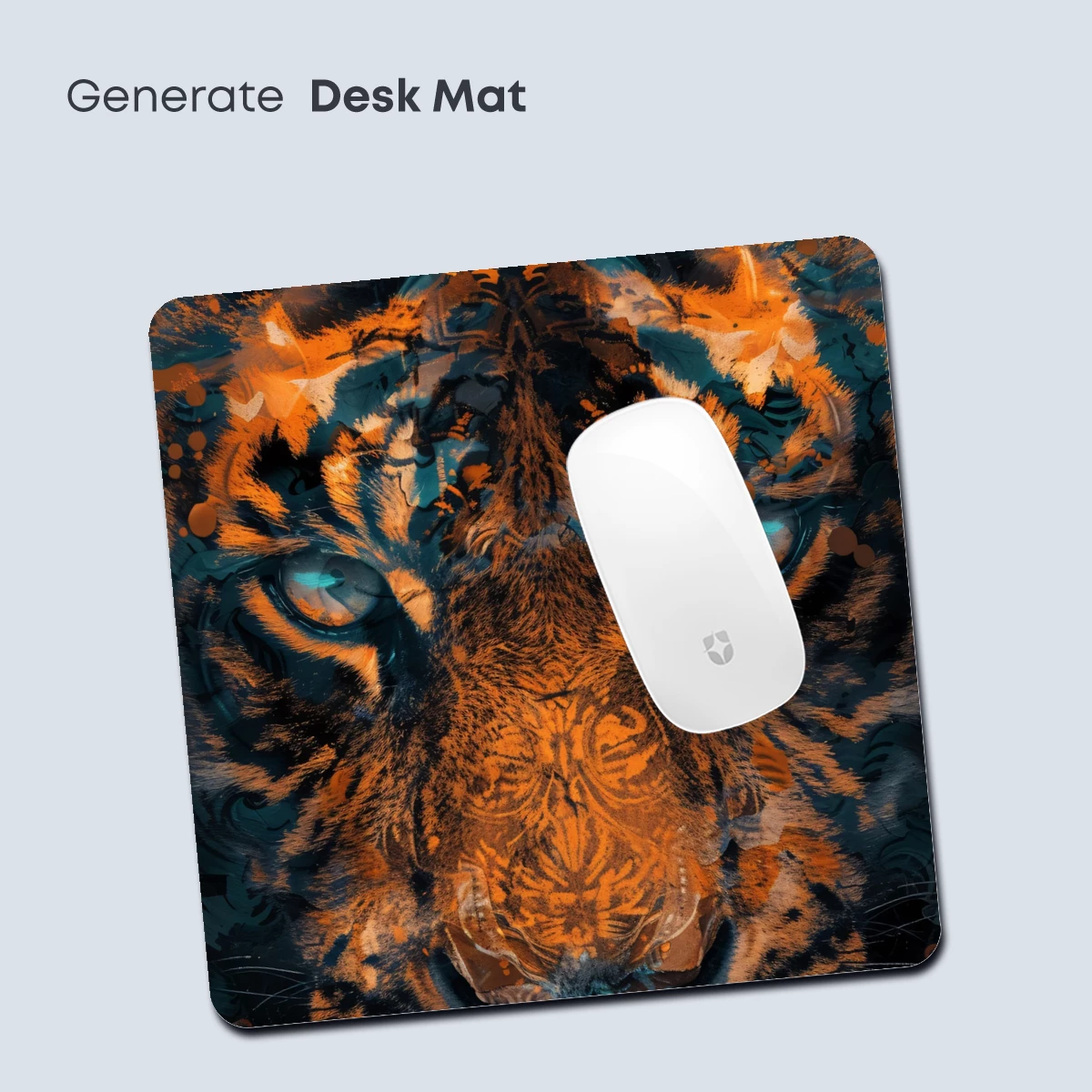 Fierce Tiger Abstract Art: Vibrant Ink Splash - Image 4