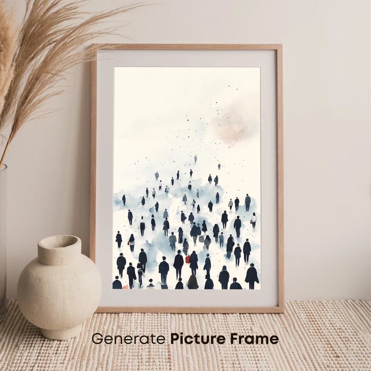 Crowd in the Mist: A Watercolor Odyssey - Image 7