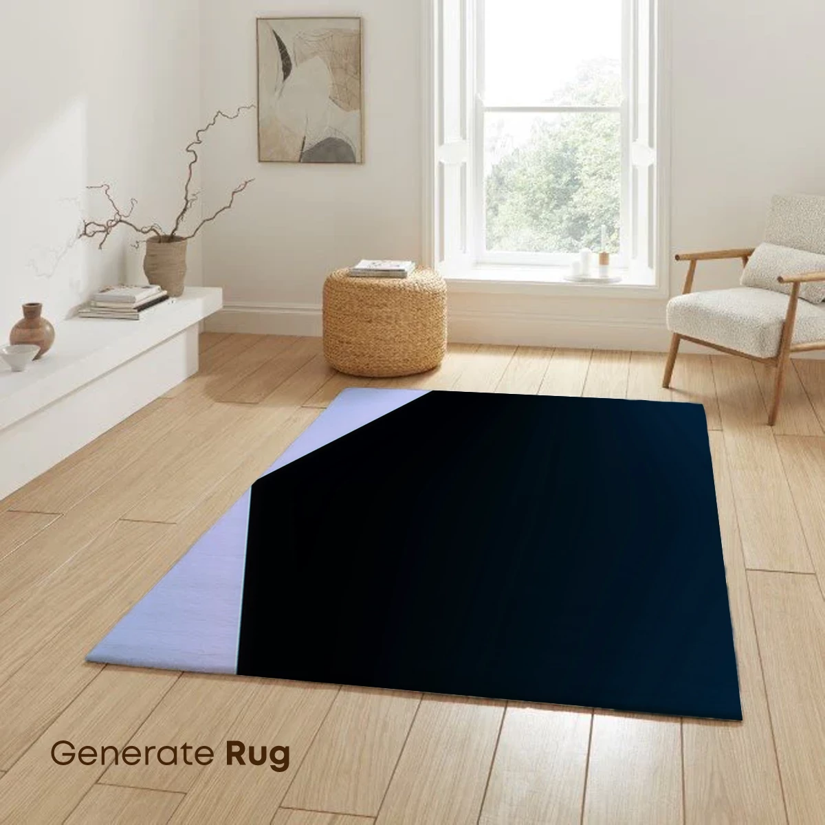 Geometric Light Shadows: A Study in Blue Depth - Image 6