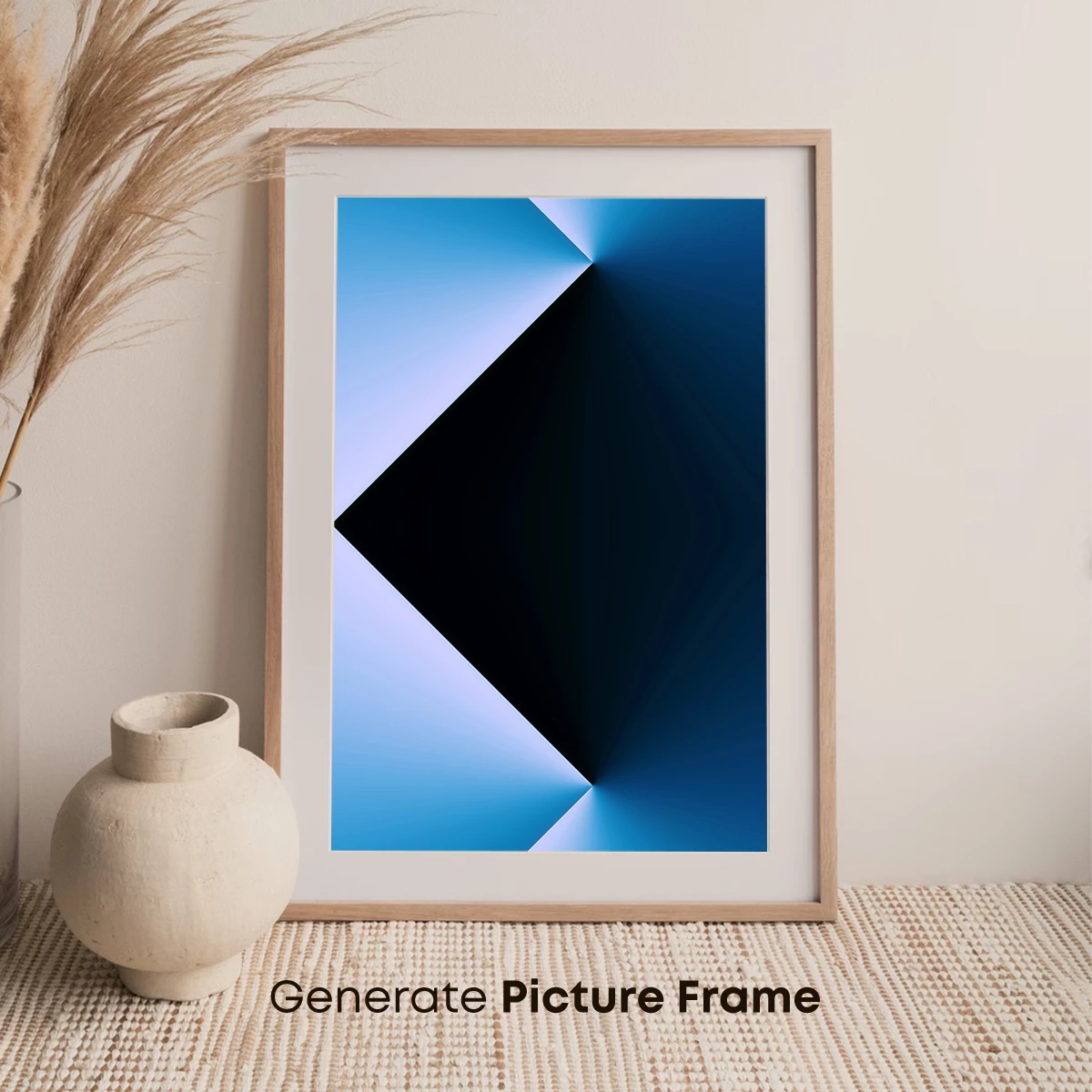 Geometric Light Shadows: A Study in Blue Depth - Image 7