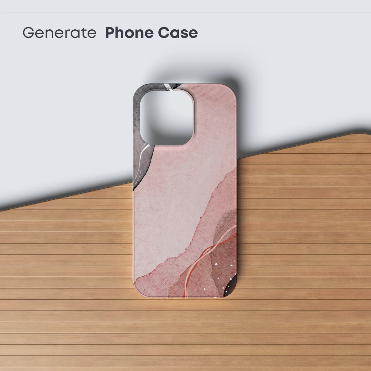 Abstract Flow: Pink and Gray Watercolor Waves - Image 3