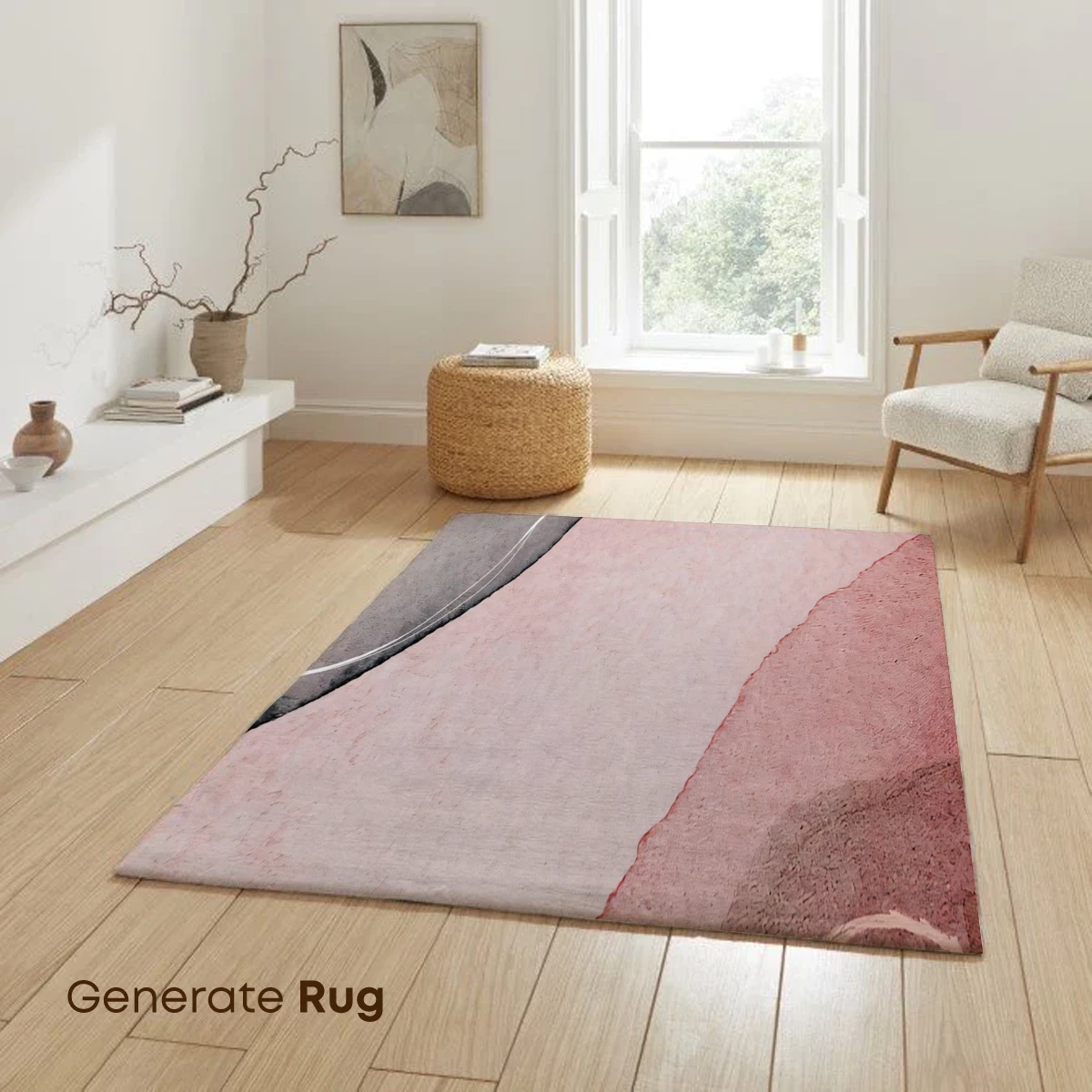 Abstract Flow: Pink and Gray Watercolor Waves - Image 6