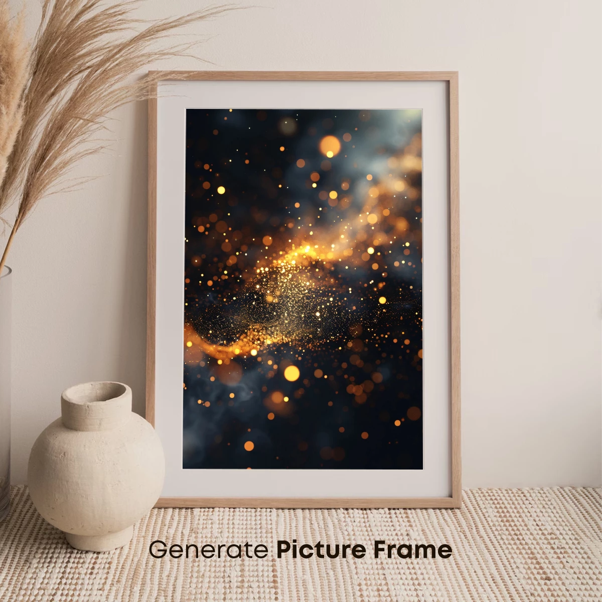 Golden Stardust Symphony: Ethereal Bokeh Elegance - Image 7