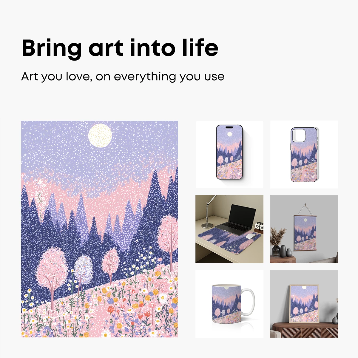 Enchanted Floral Moonlight Forest - Image 2