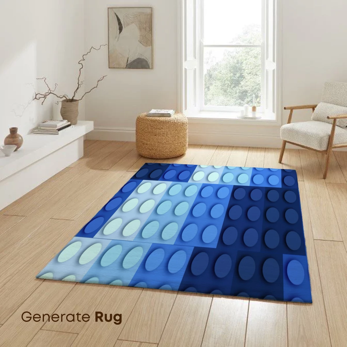 Blue Gradient Grid: A Modern Pixel Art Symphony - Image 6