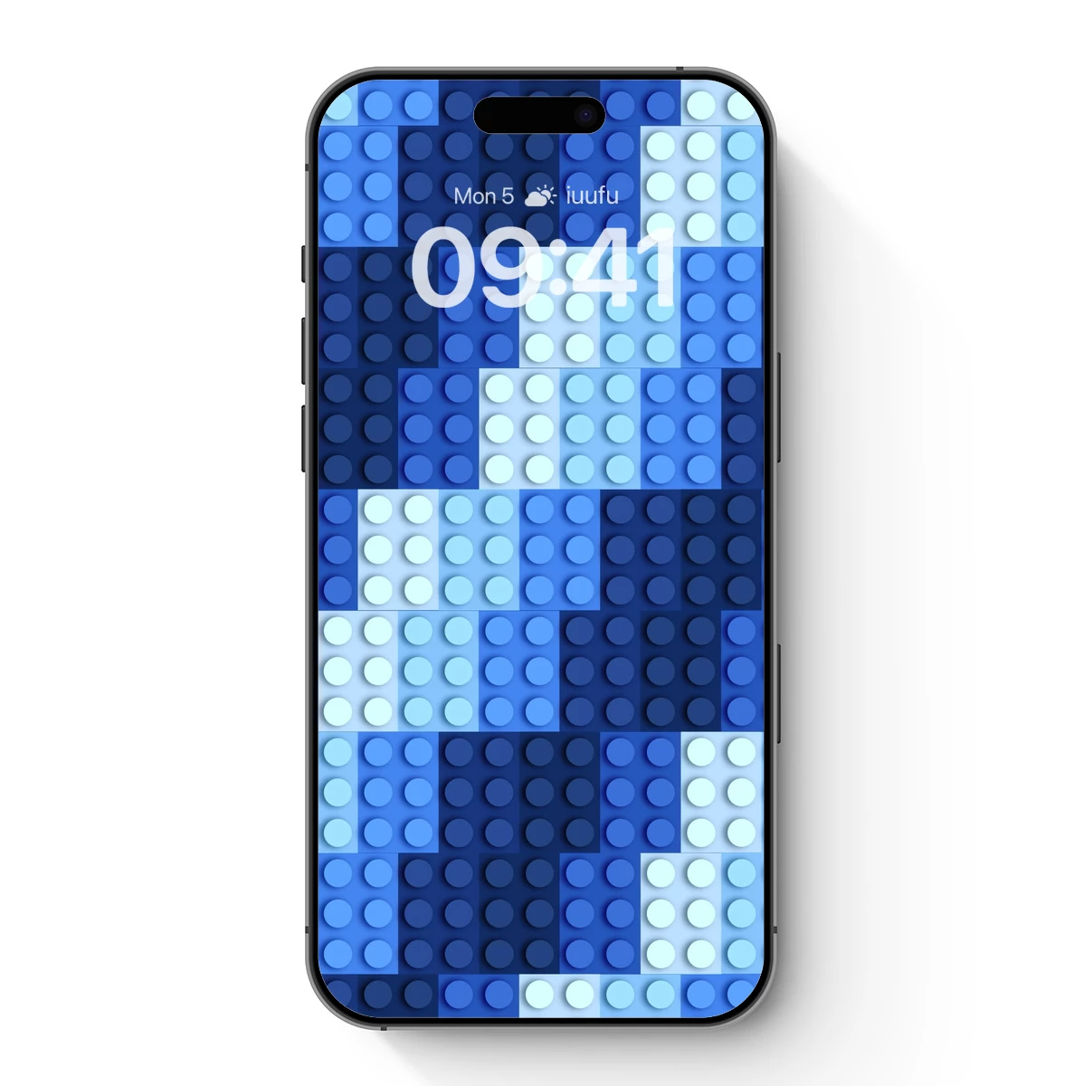 Blue Gradient Grid: A Modern Pixel Art Symphony