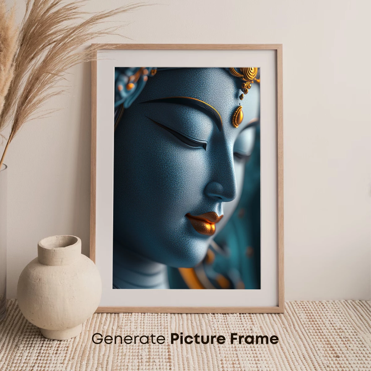 Eternal Serenity: Divine Blue Sculpture - Image 7