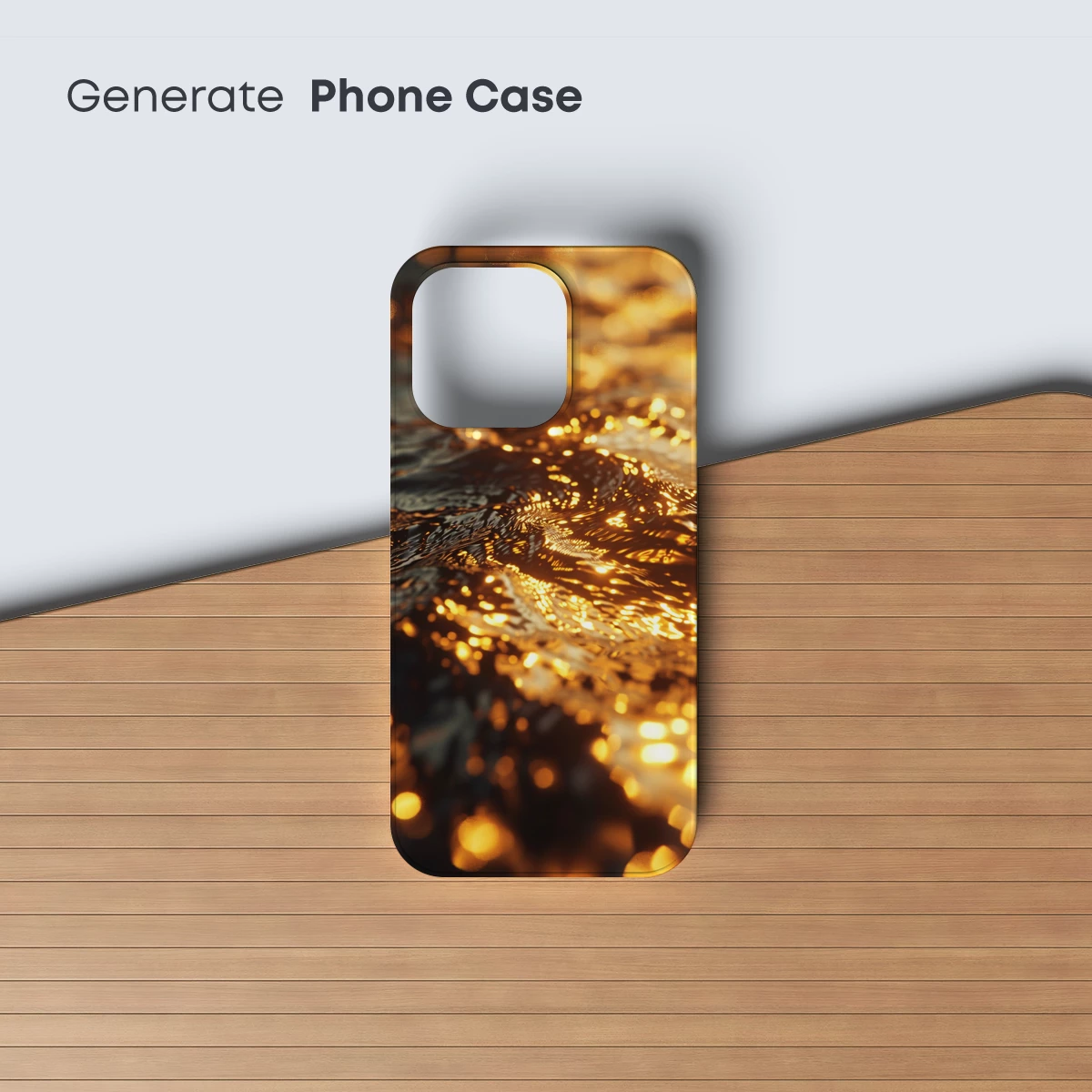 Golden Ripple Odyssey: Liquid Metal Artistry - Image 3