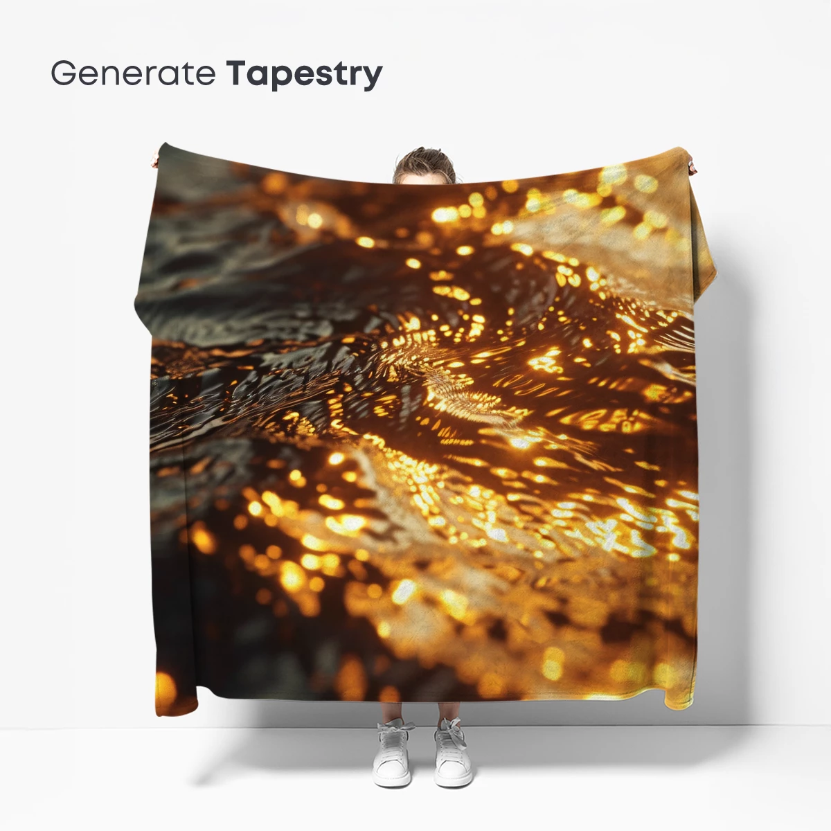 Golden Ripple Odyssey: Liquid Metal Artistry - Image 5