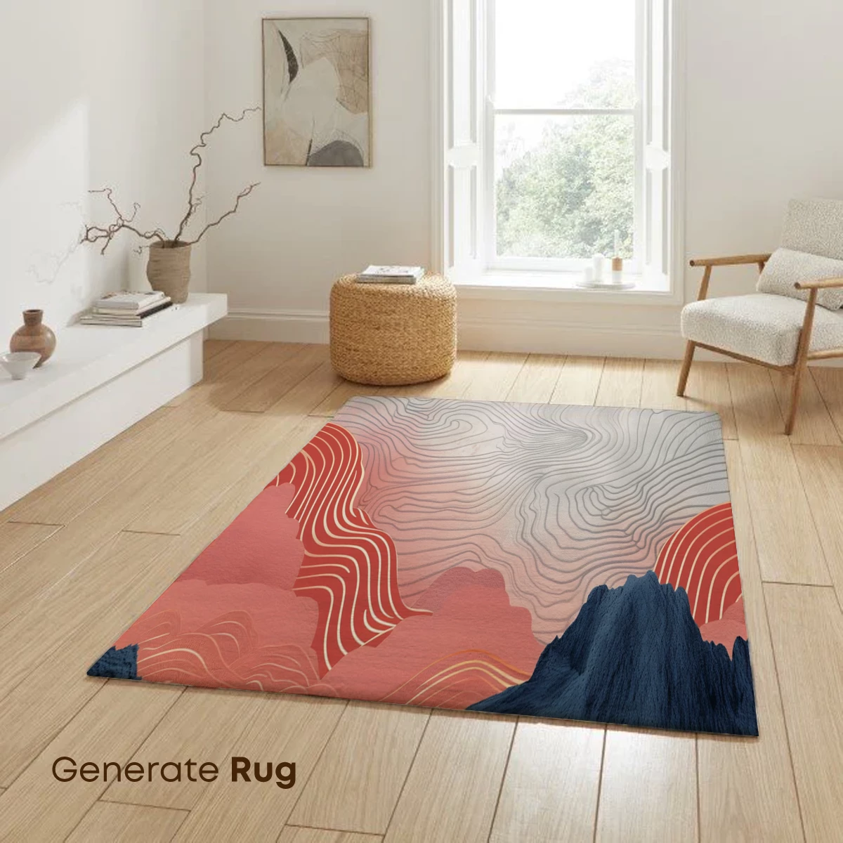 Eternal Sunset: Hokusai-Inspired Mountain Waves - Image 6